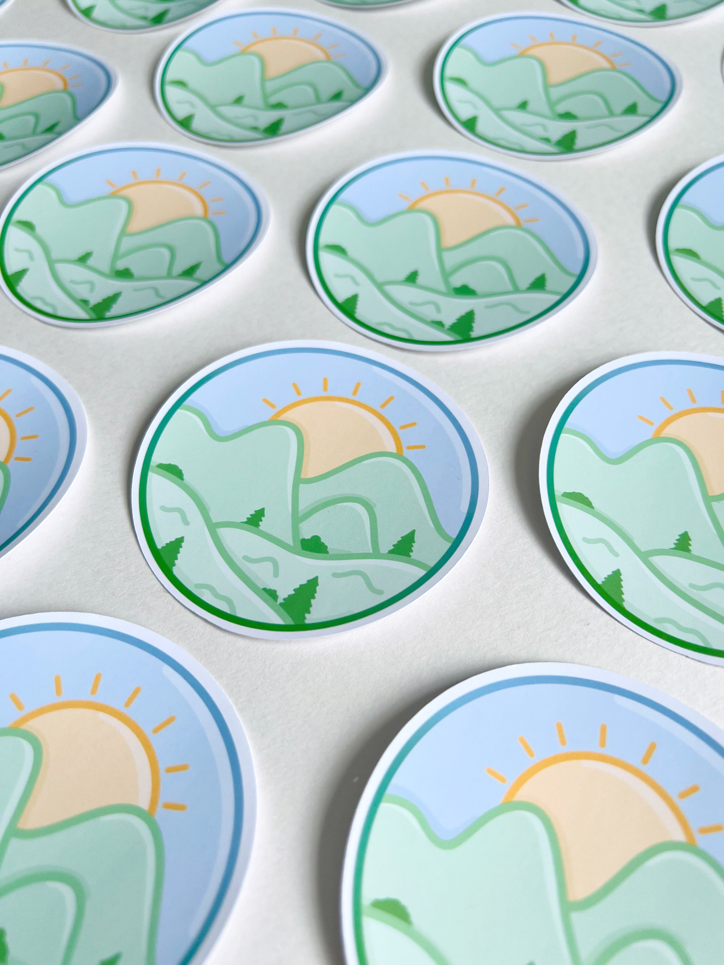 Countryside Scene Single Sticker