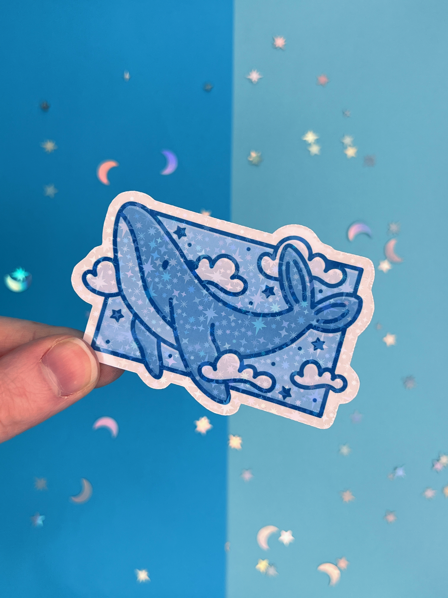 Celestial Whale Single Sticker