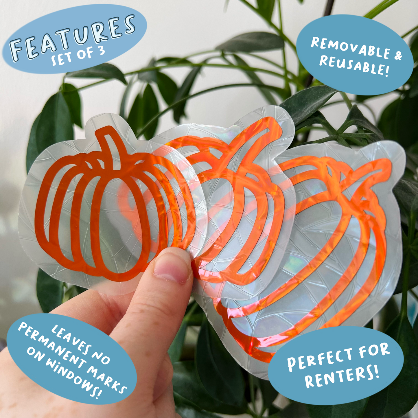 Mini Pumpkin Suncatcher Set