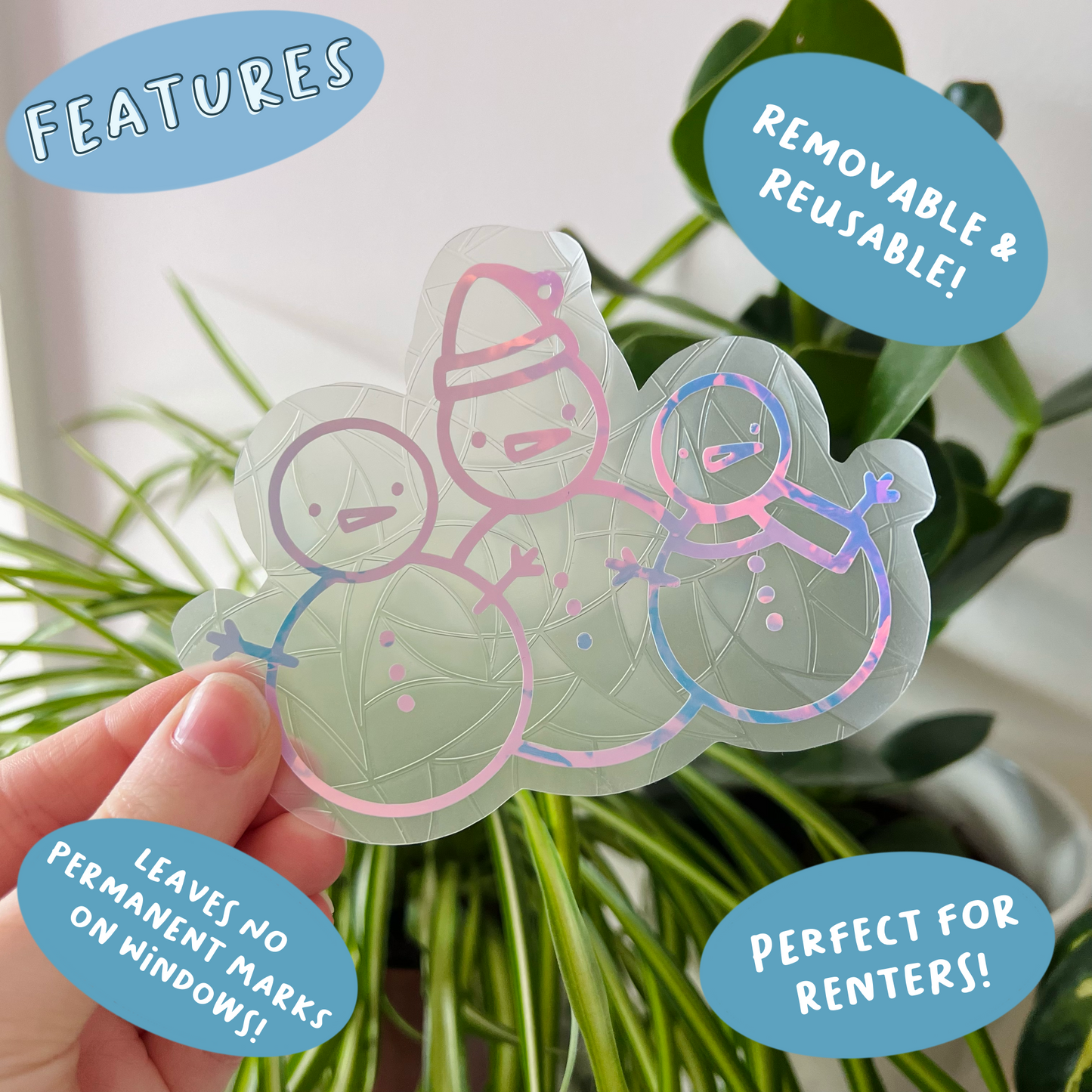 Snowmen Squad Suncatcher