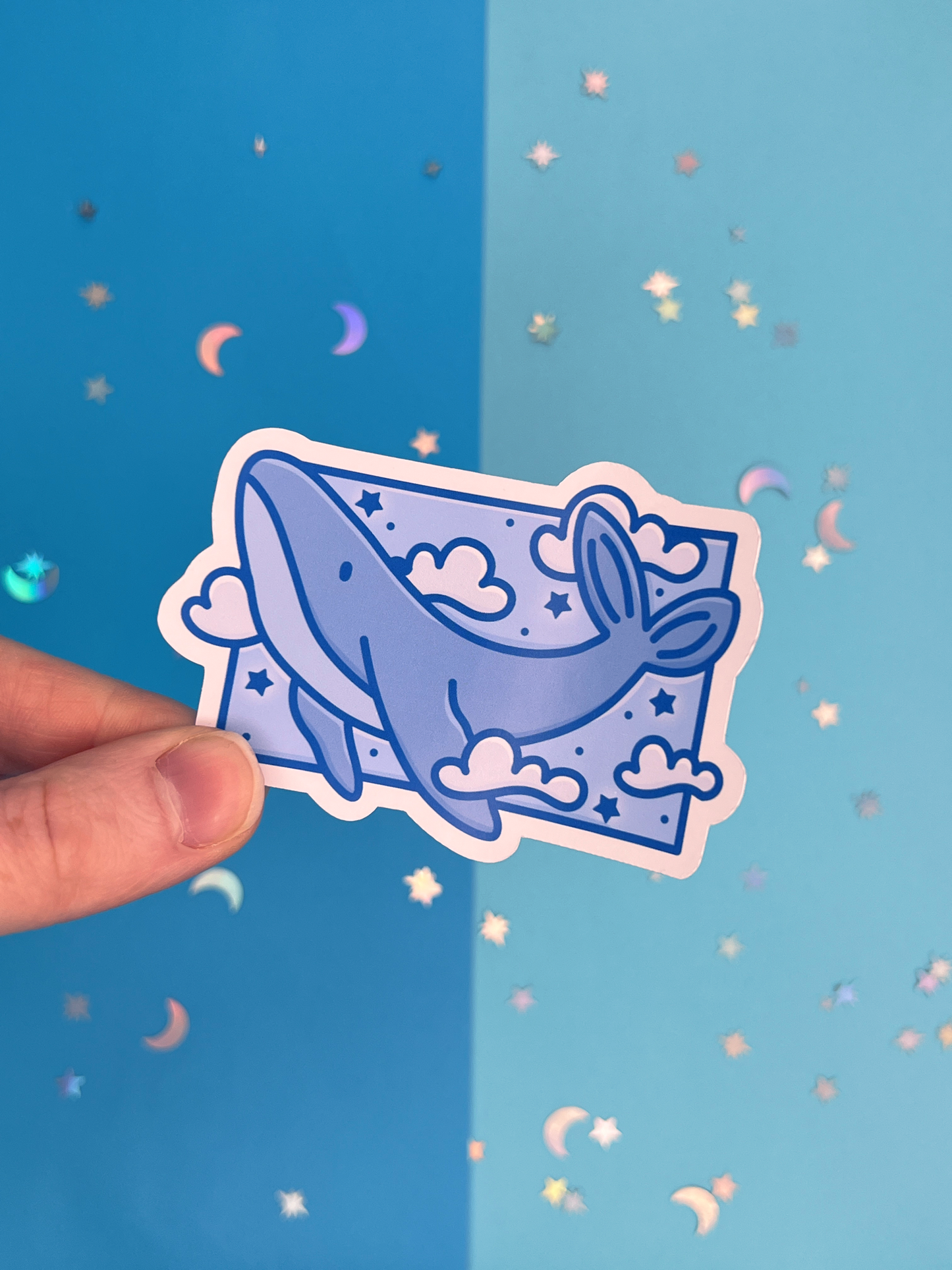 Celestial Whale Single Sticker