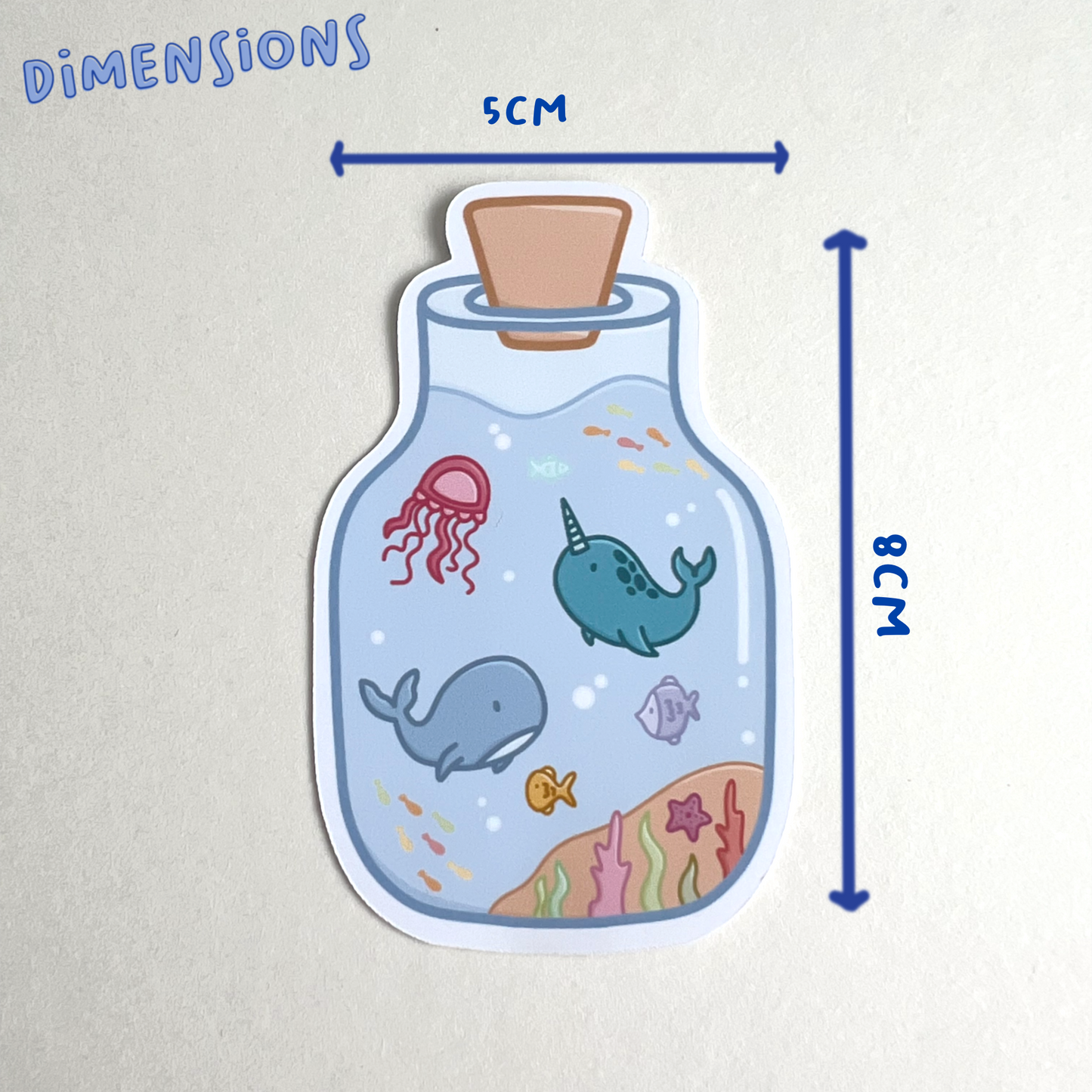 Ocean in a Bottle Single Sticker
