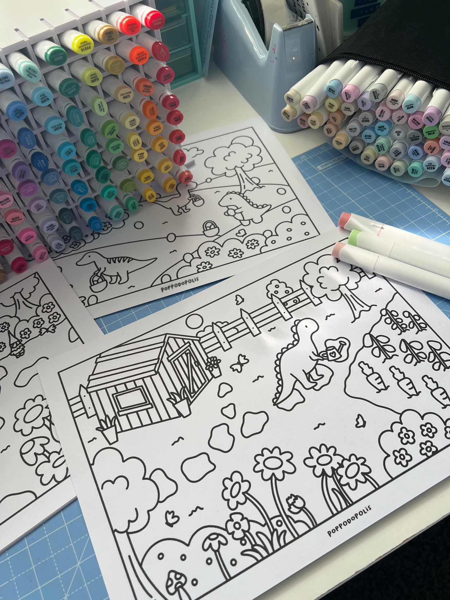 Set of 3 Spring Colouring Pages