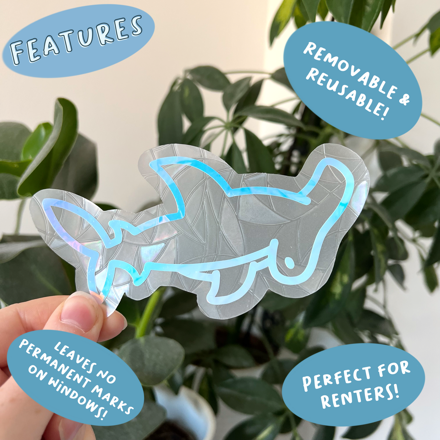 Gus the Hammerhead Shark Suncatcher