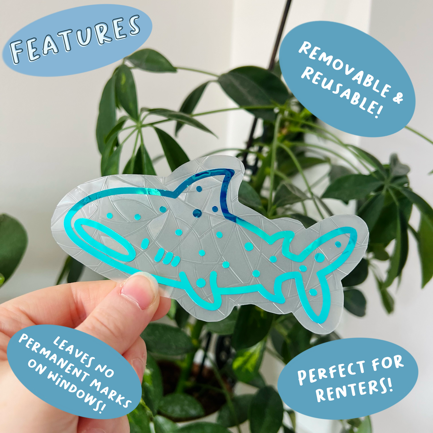 Wally the Whale Shark Suncatcher