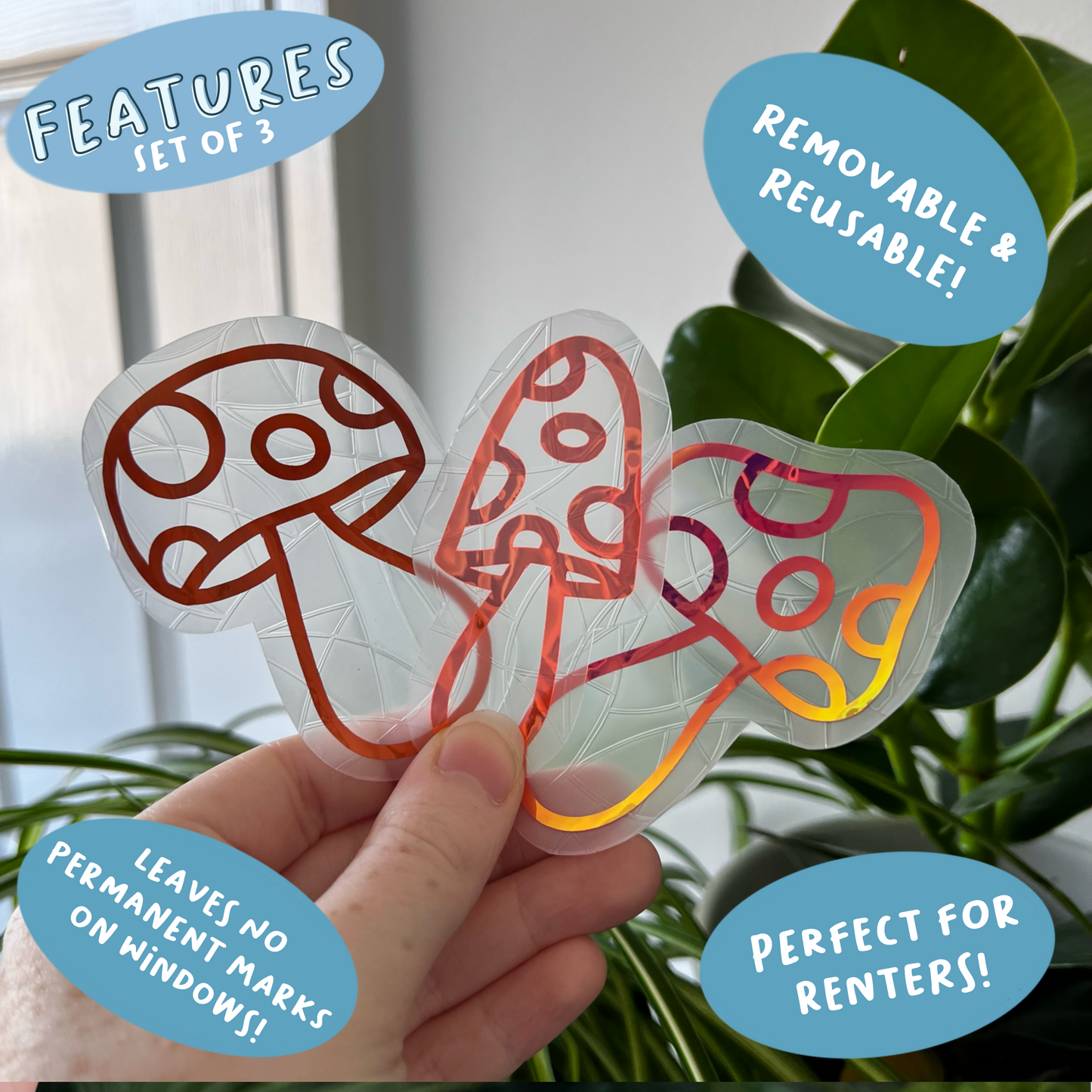 Mini Mushroom Suncatcher Set