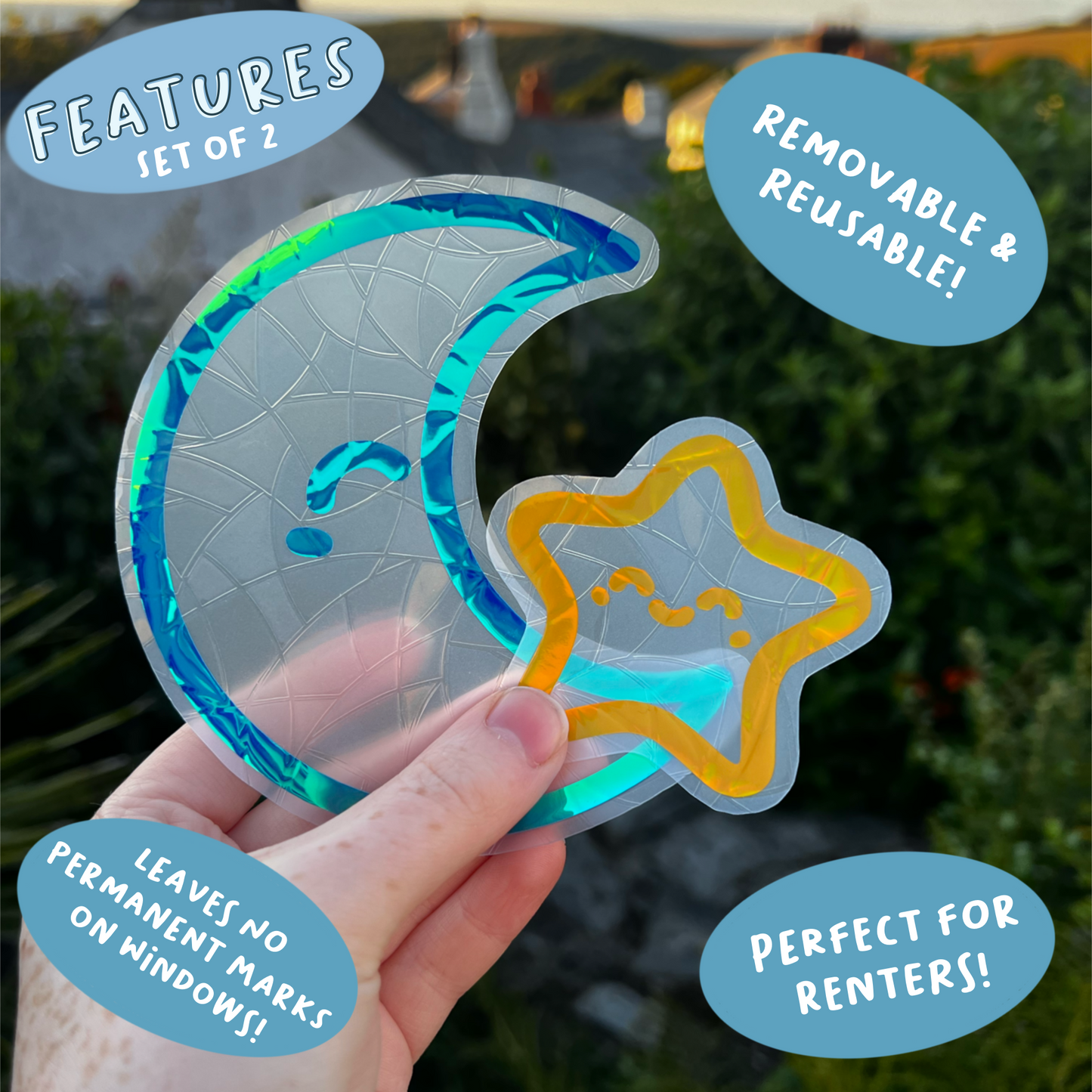 Moon & Star Suncatcher Set