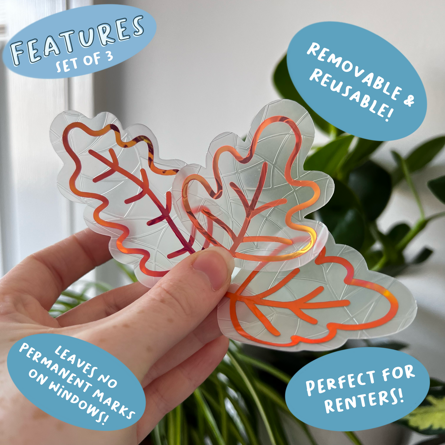 Mini Autumn Leaves Suncatcher Set