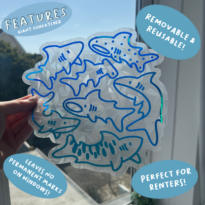 Giant Shark Squad Suncatcher