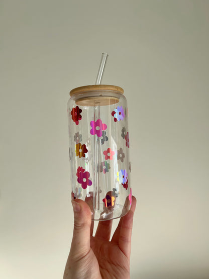 Pink Mini Flowers Can Cup