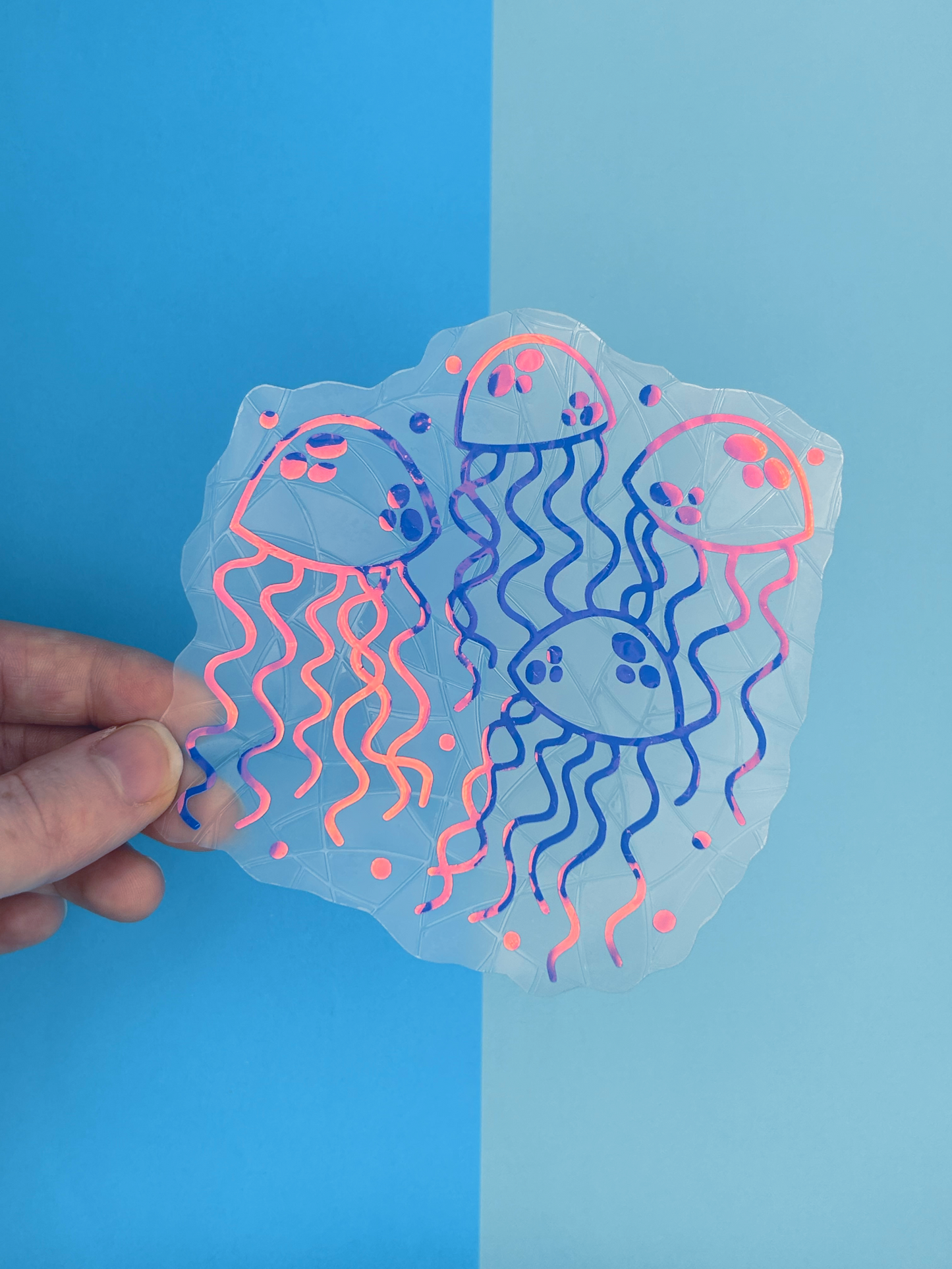 Jellyfish Buddies Suncatcher Sticker