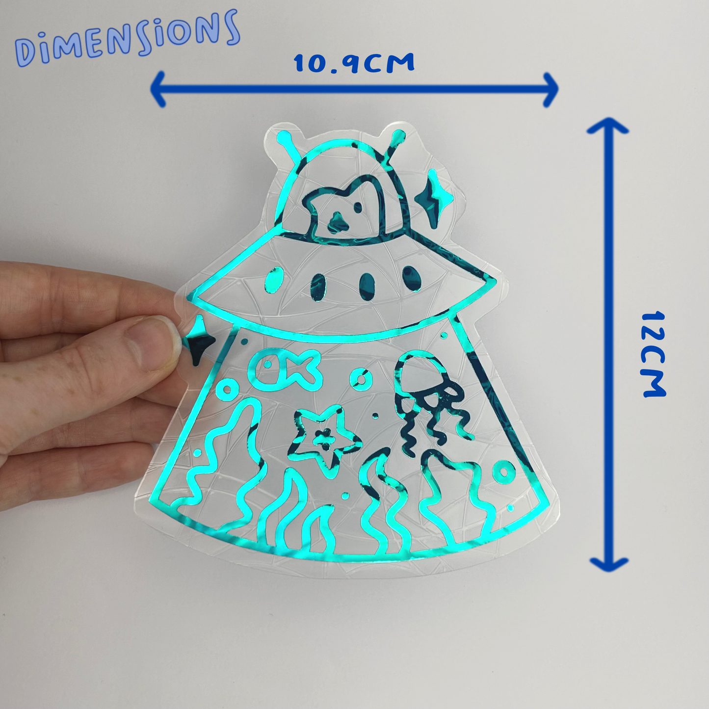 Space Shark Suncatcher Sticker