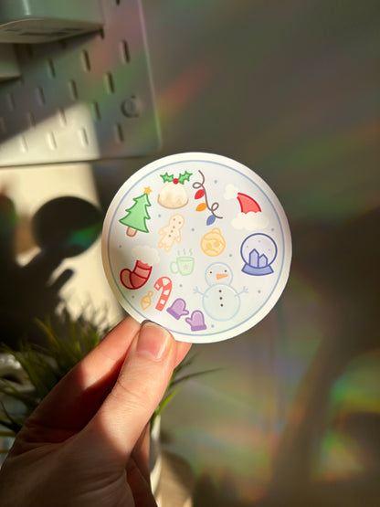 Winter Doodles Single Sticker