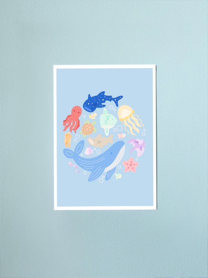 Sea Creatures Print