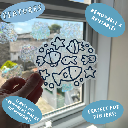 Plenty of Fish Suncatcher Sticker
