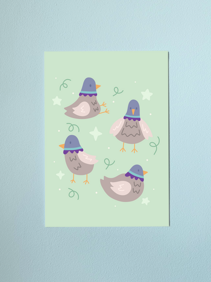 Pigeon Pals Print