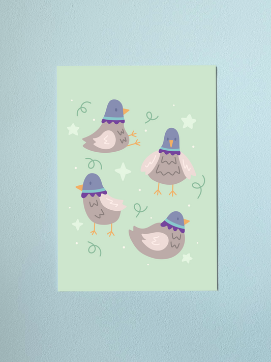 Pigeon Pals Print