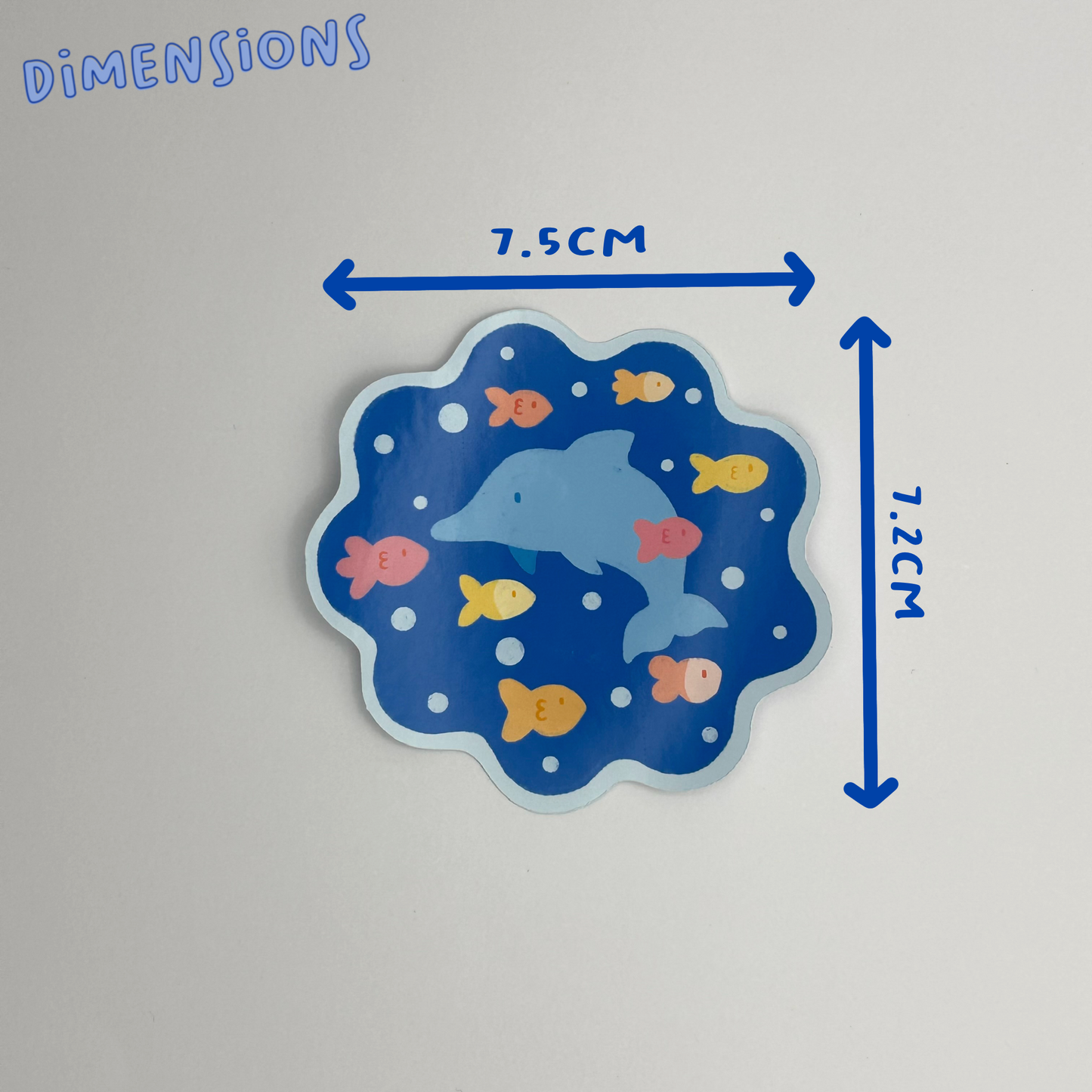 Diving Dolphin Single Sticker
