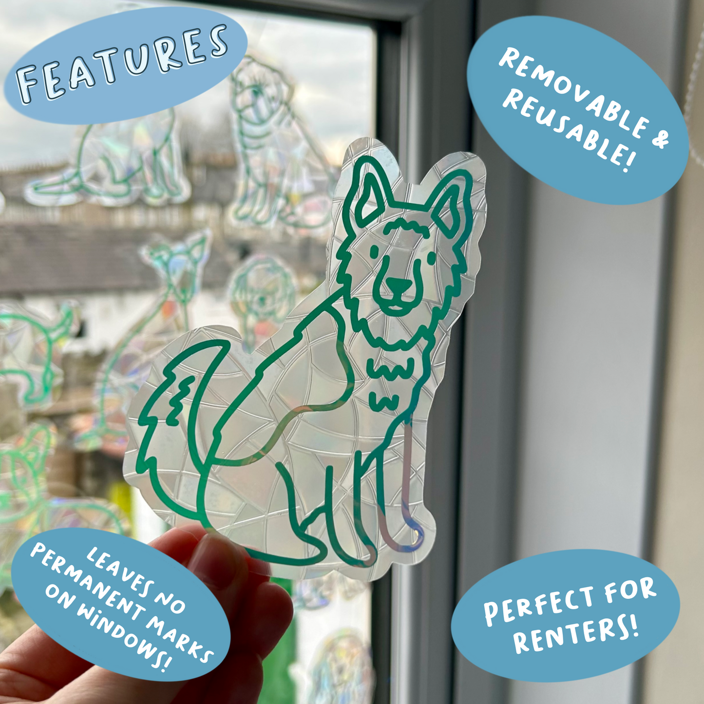 German Shepherd Suncatcher