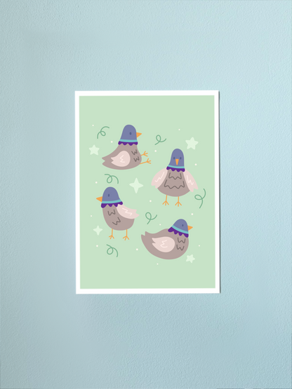 Pigeon Pals Print
