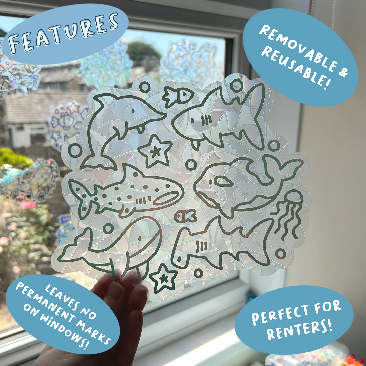 Giant Ocean Buddies Suncatcher Sticker