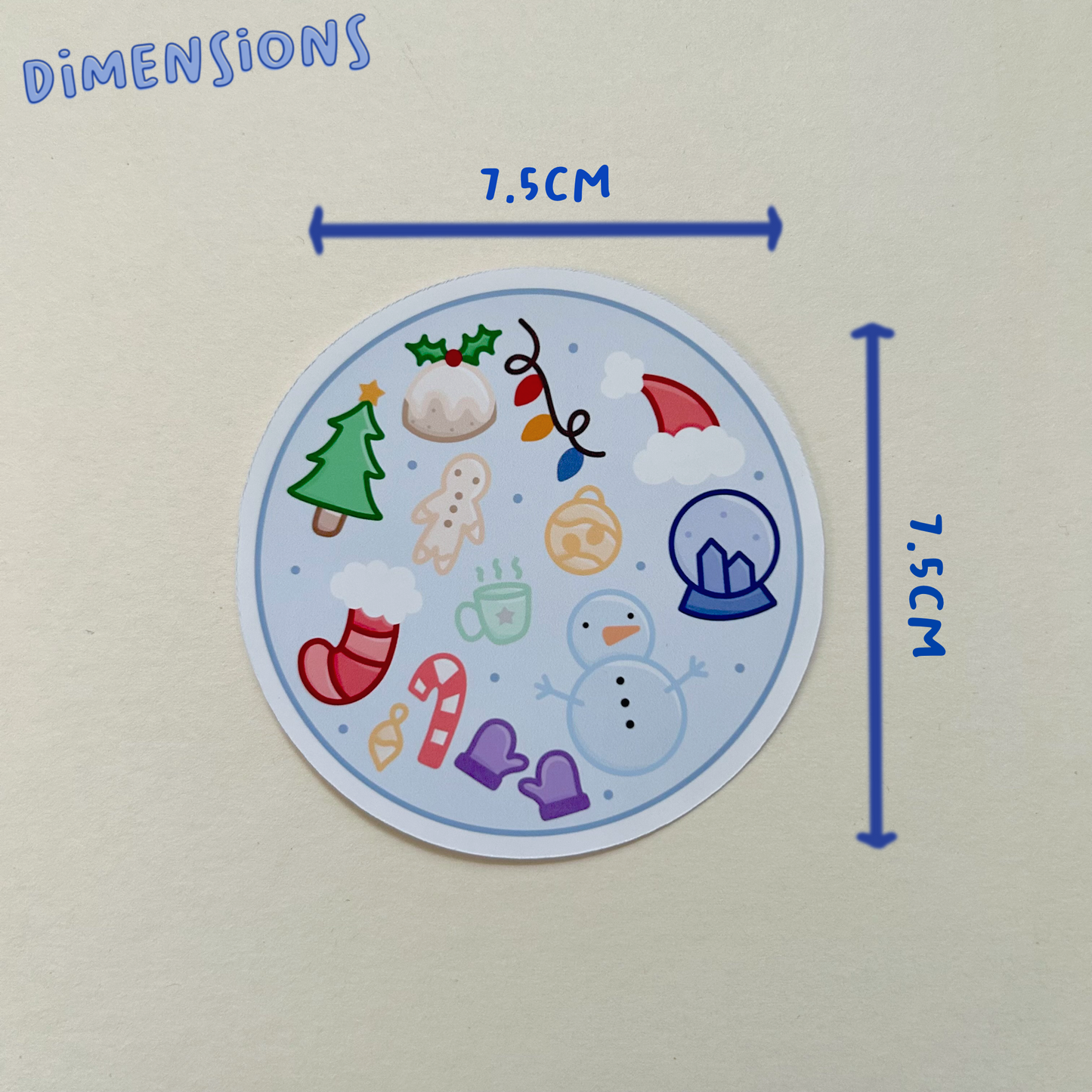 Winter Doodles Single Sticker