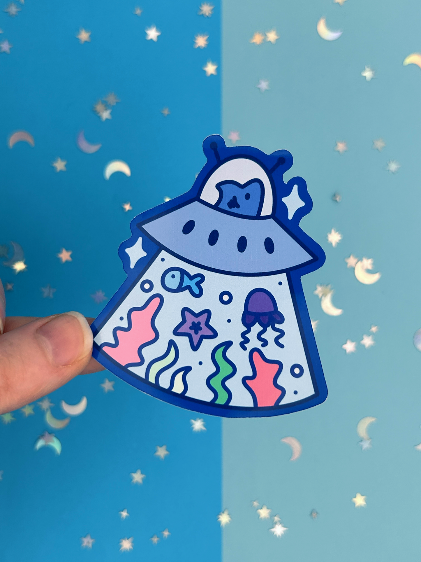 Space Shark Single Sticker
