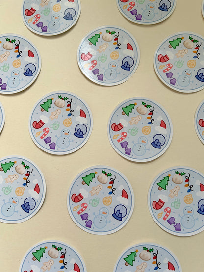Winter Doodles Single Sticker