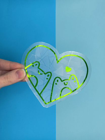 Frogs in Love Suncatcher