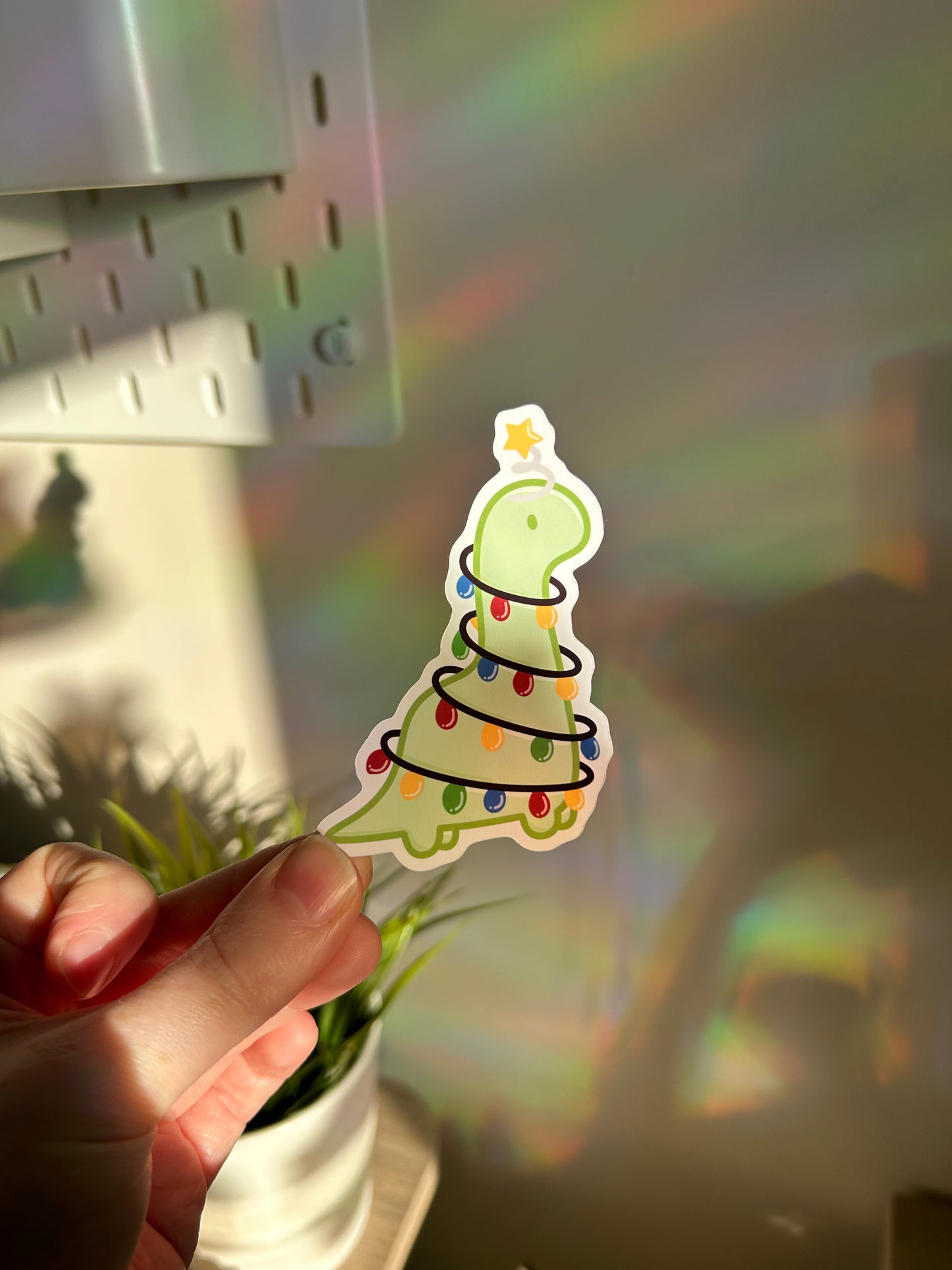 Christmas Tree Dino Single Sticker