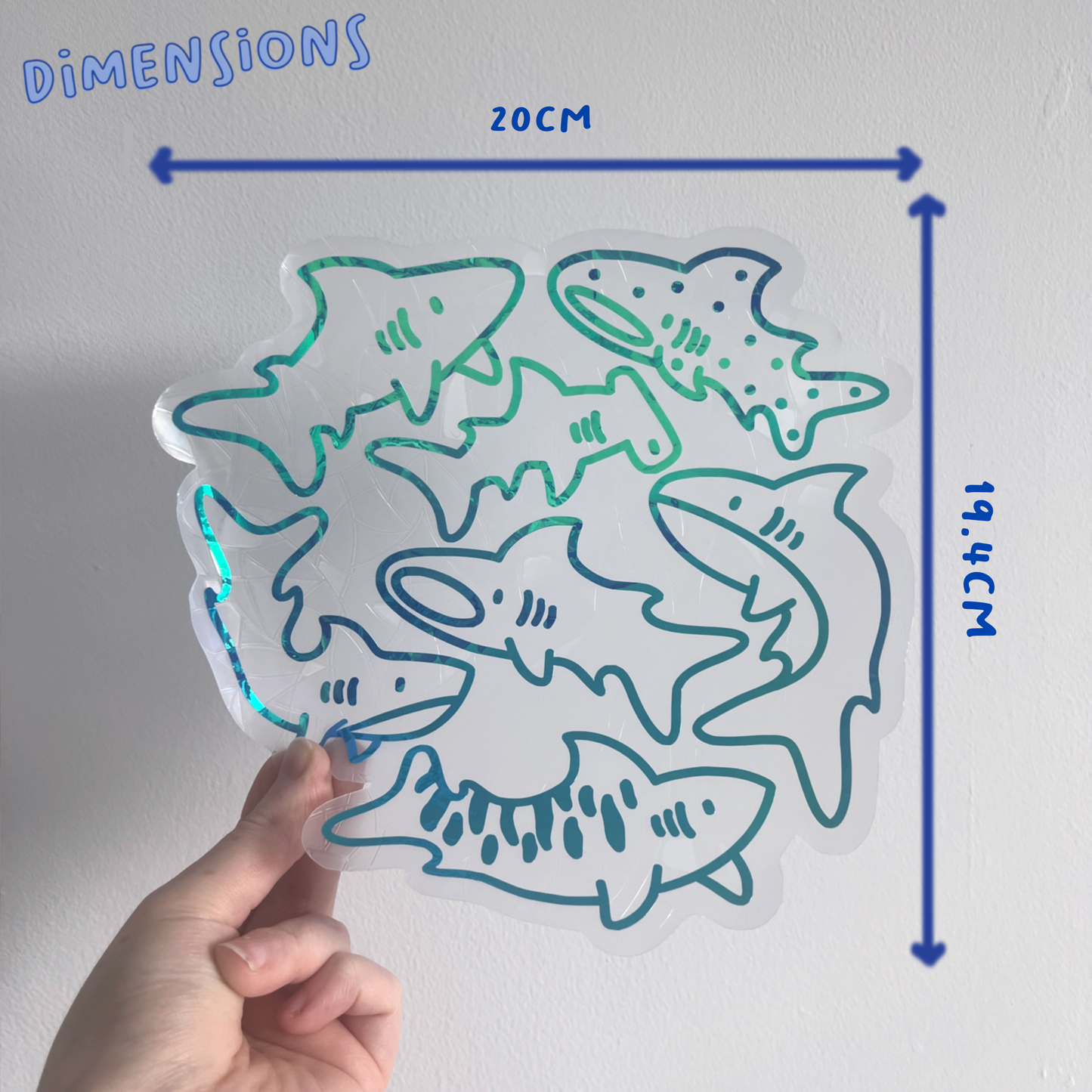 Giant Shark Squad Suncatcher