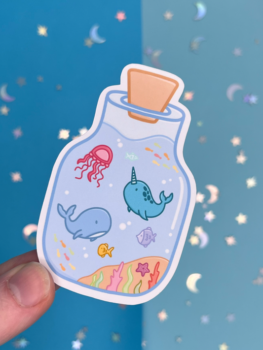 Ocean in a Bottle Single Sticker