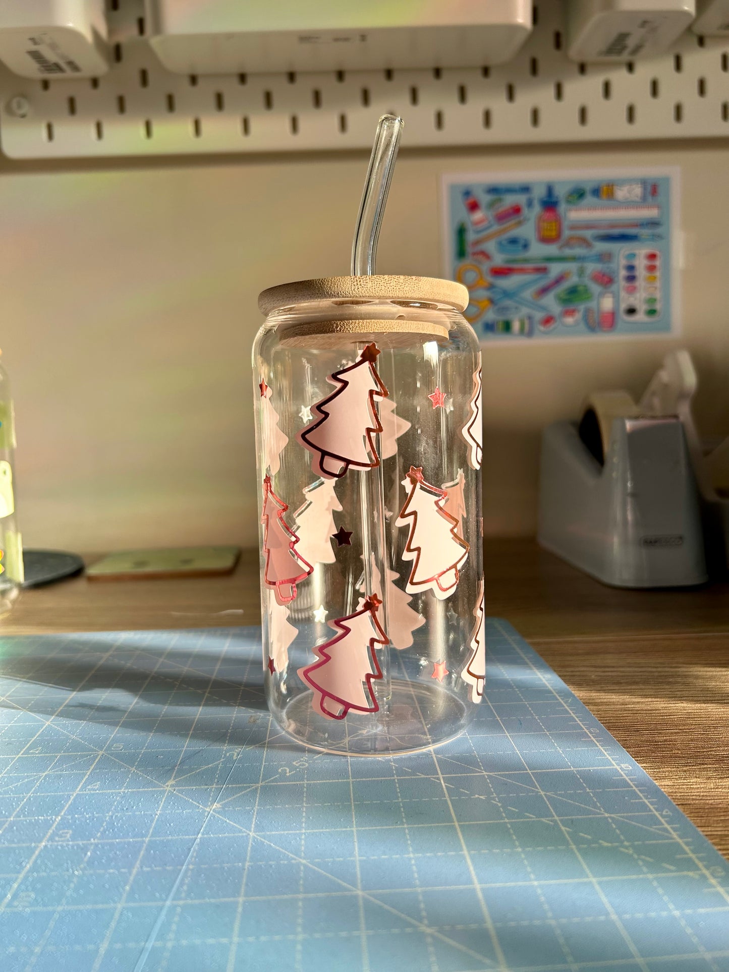 Christmas Can Cups *straw included*