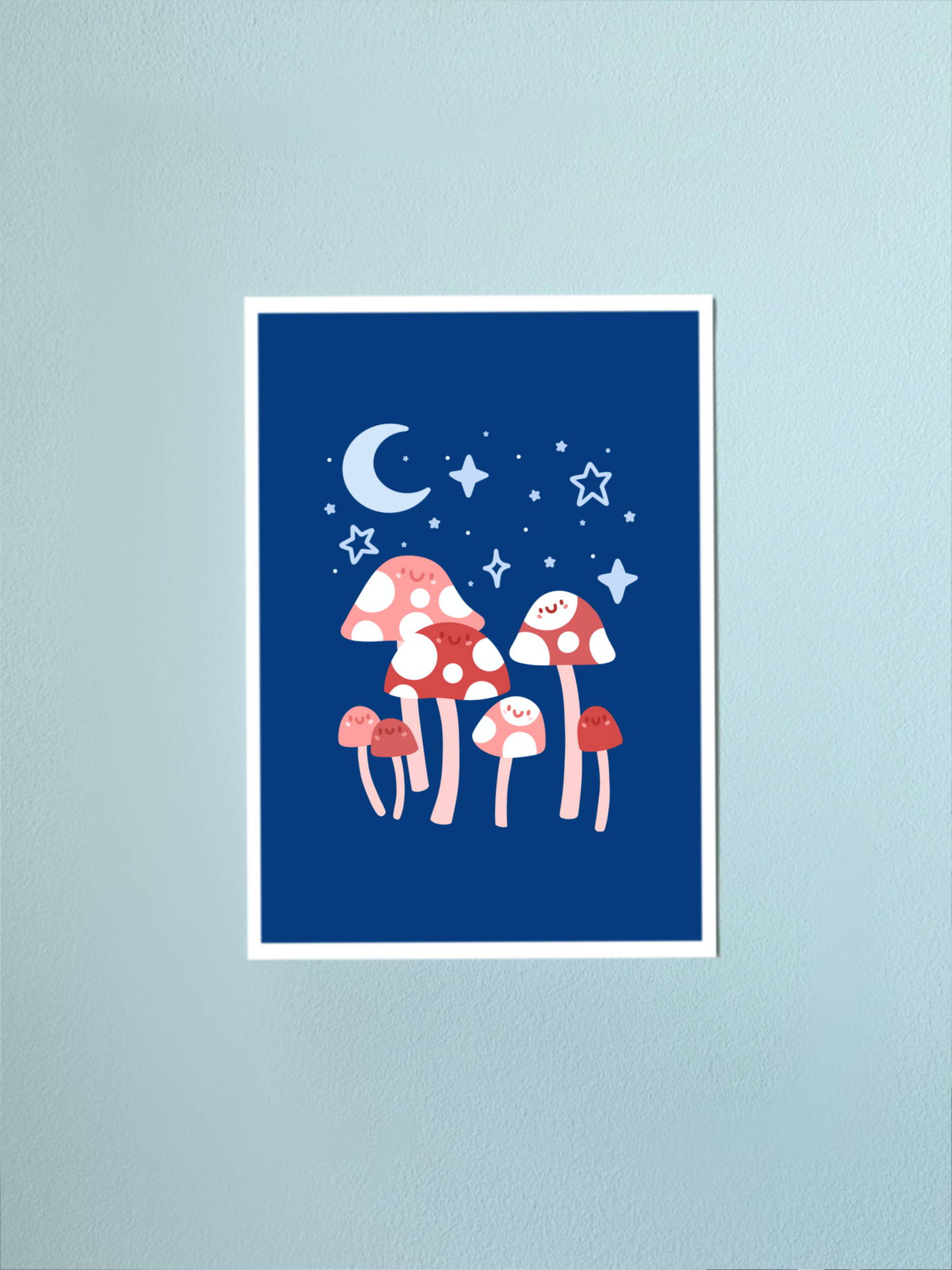 Midnight Mushrooms Print