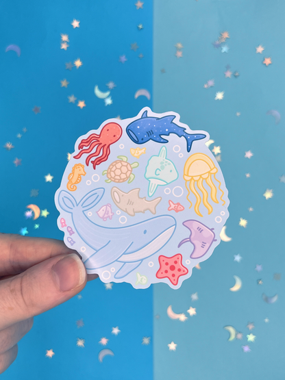 Sea Creatures Single Sticker