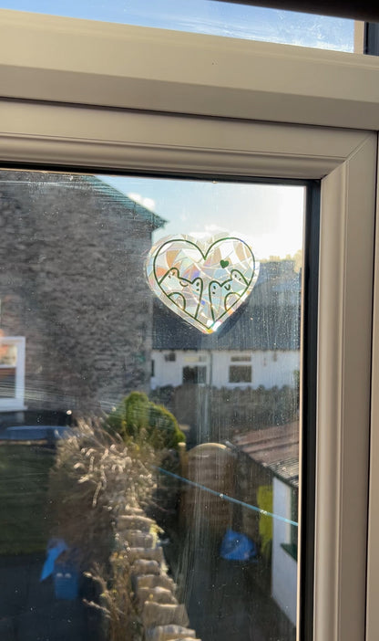 Frogs in Love Suncatcher