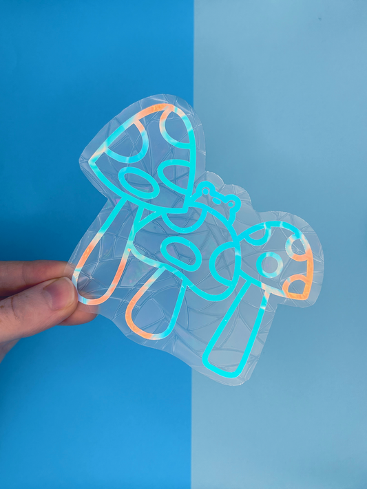 Mushroom Frog Suncatcher