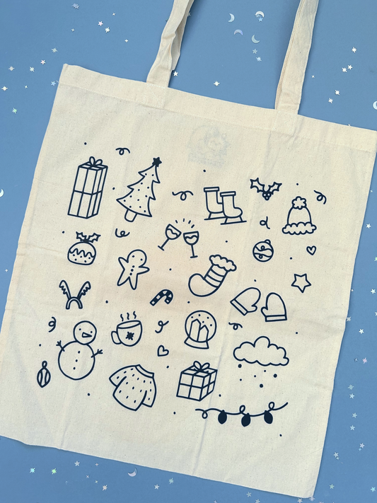 Winter Doodles Tote Bag