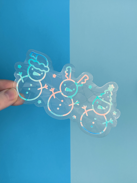 Festive Snowmen Suncatcher