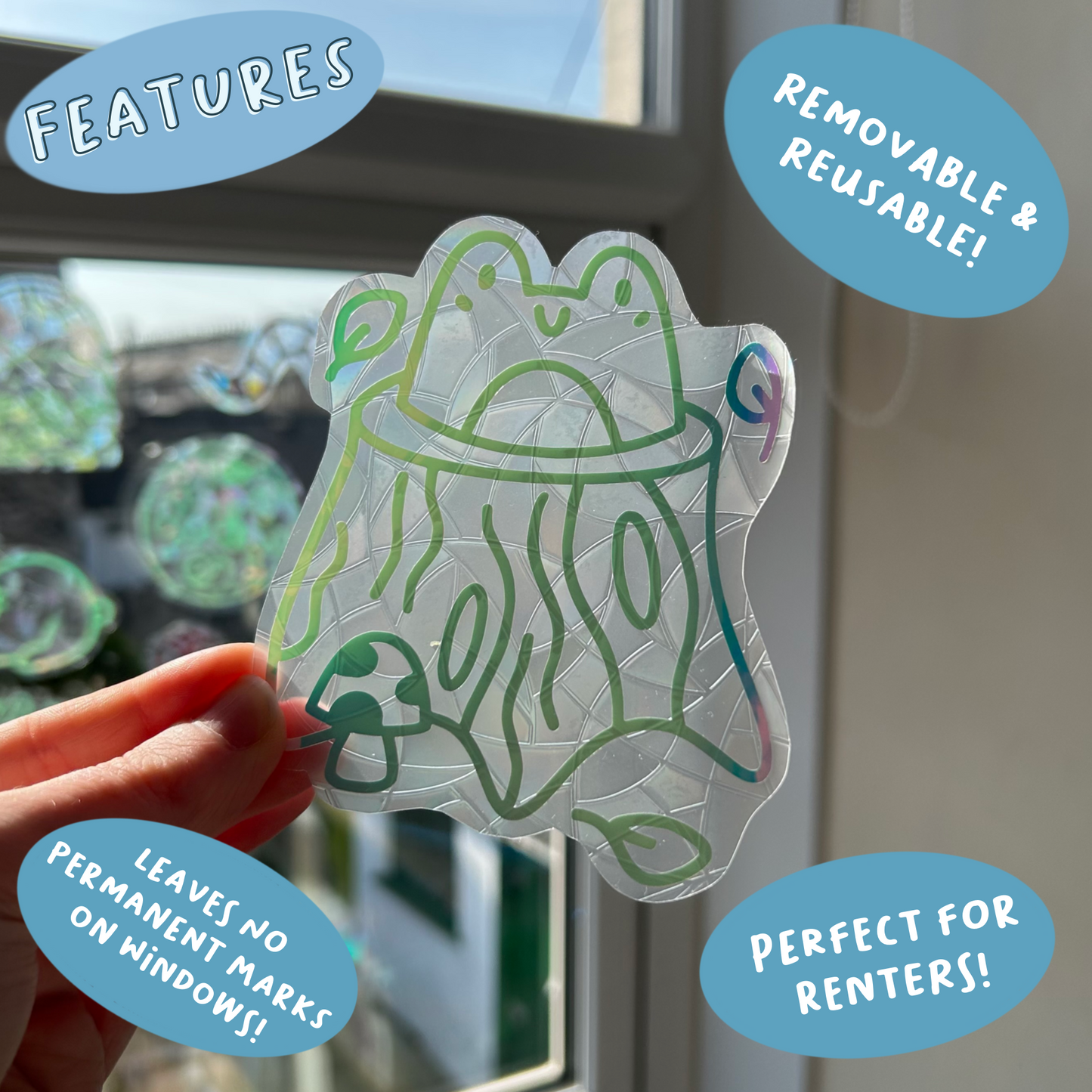 Frog on a Log Suncatcher