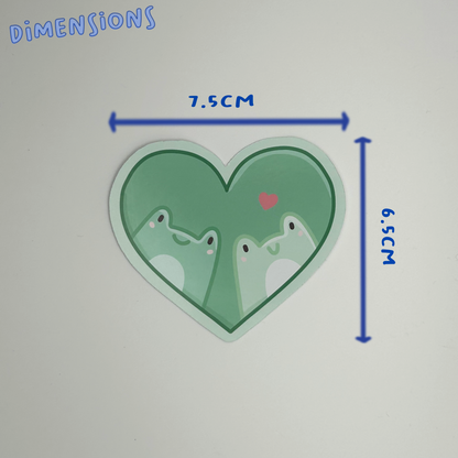 Frogs in Love Single Sticker