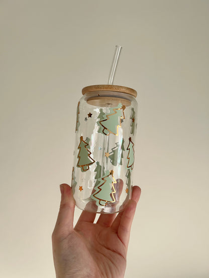 Christmas Can Cups *straw included*
