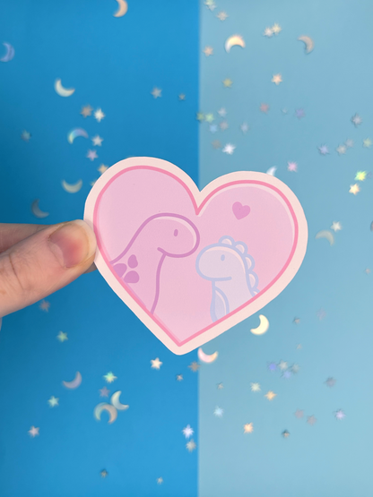 Dinos in Love Single Sticker