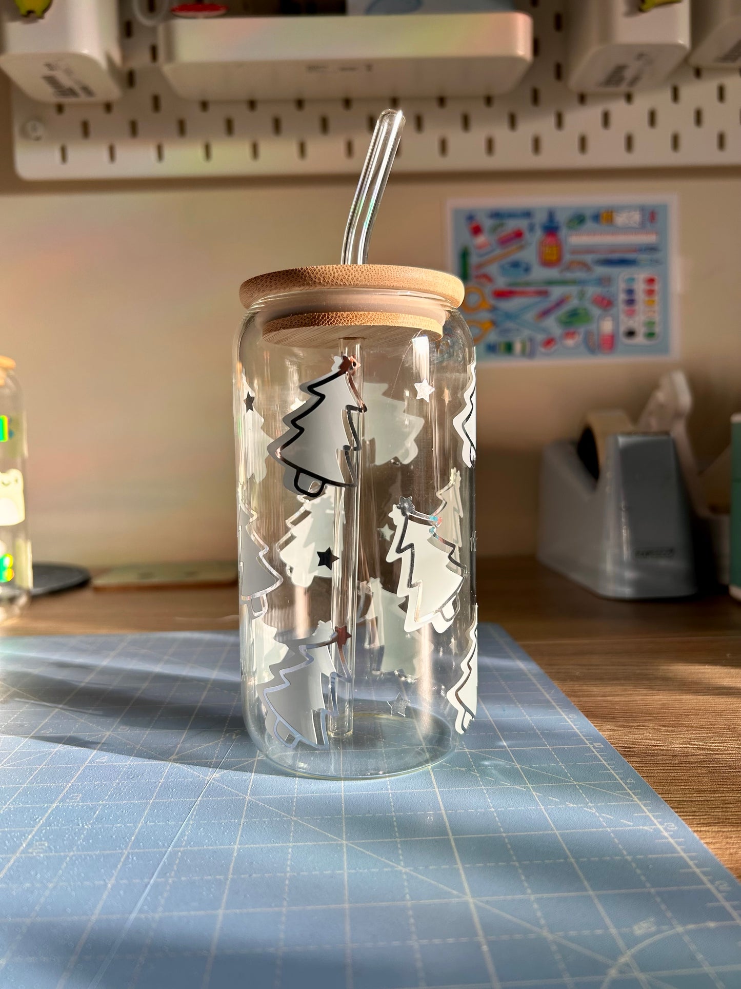 Christmas Can Cups *straw included*