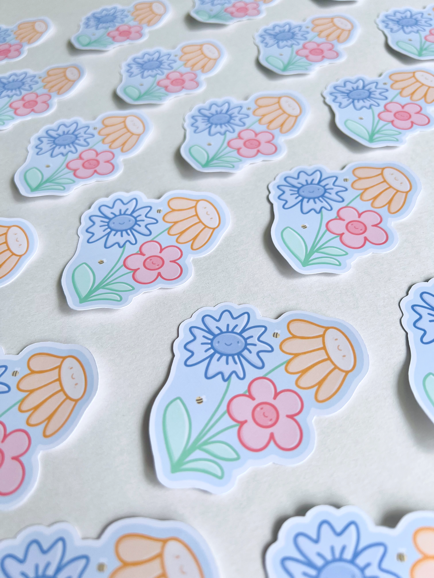 Happy Flower Single Sticker