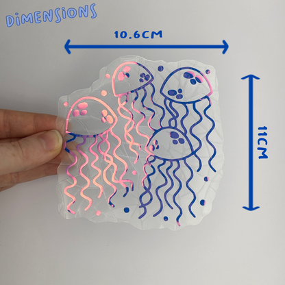 Jellyfish Buddies Suncatcher Sticker