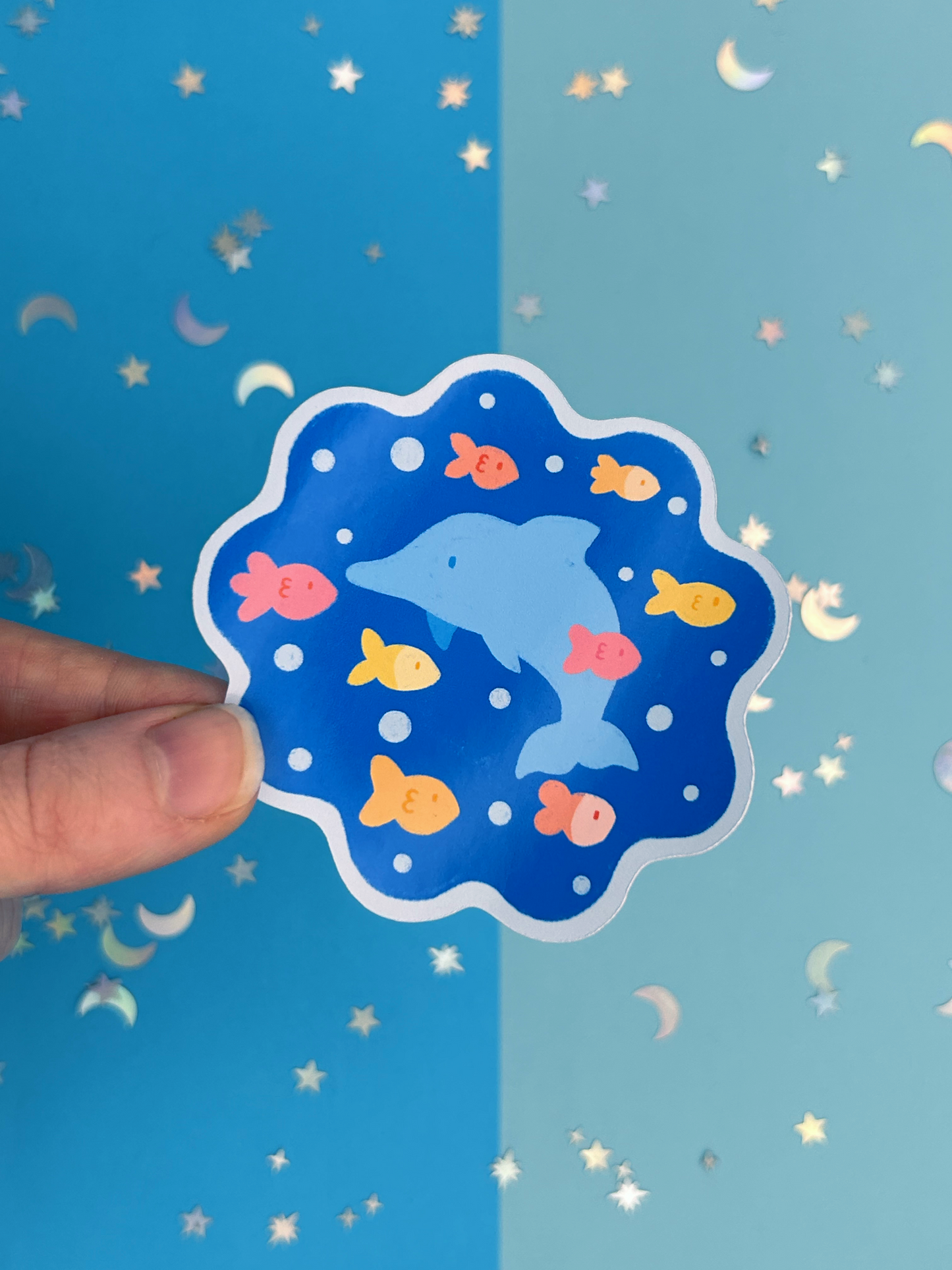 Diving Dolphin Single Sticker