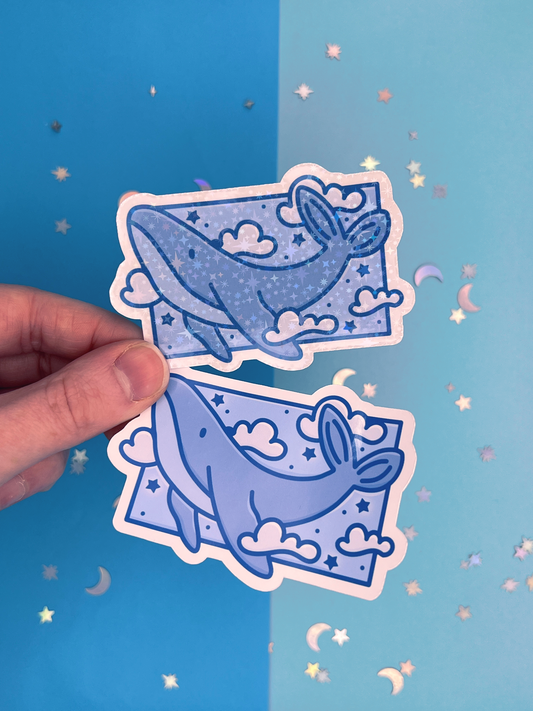 Celestial Whale Single Sticker