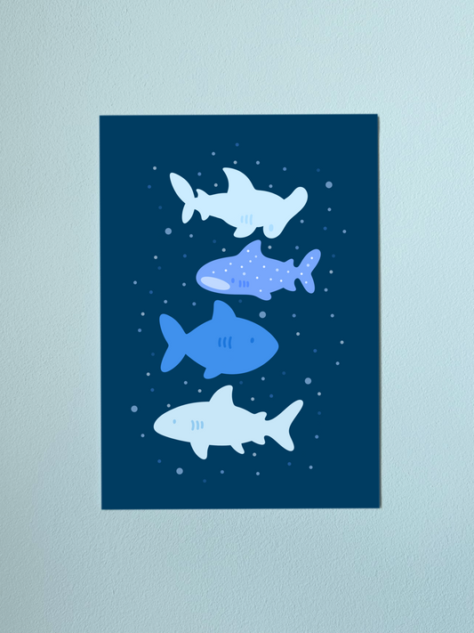 Shark Buddies Print