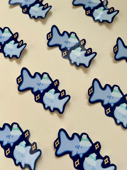 Festive Sharks Single Sticker
